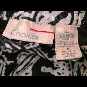 Long black/white/red maxi skirt